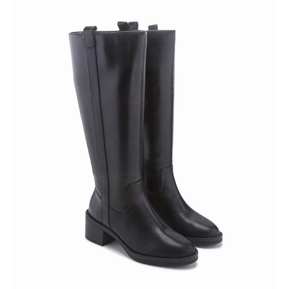 Kensie Naya B Women's Black Knee High Boots. Block Heel. Size 7.5 New.